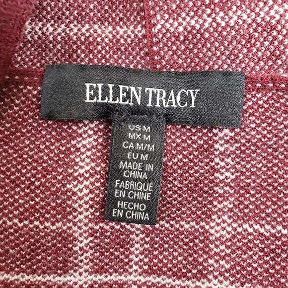 ELLEN TRACY Womens M Two-Tone Jacquard Sweater Cardigan NEW - Picture 11 of 14